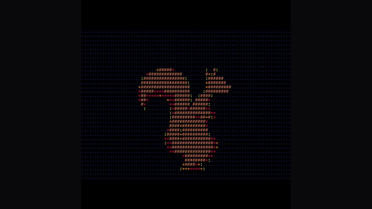 ASCII squirrel, public artwork by CameronFoxly