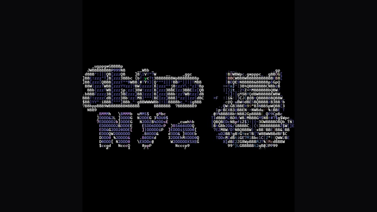 Character lettering from a public ASCII Motion project