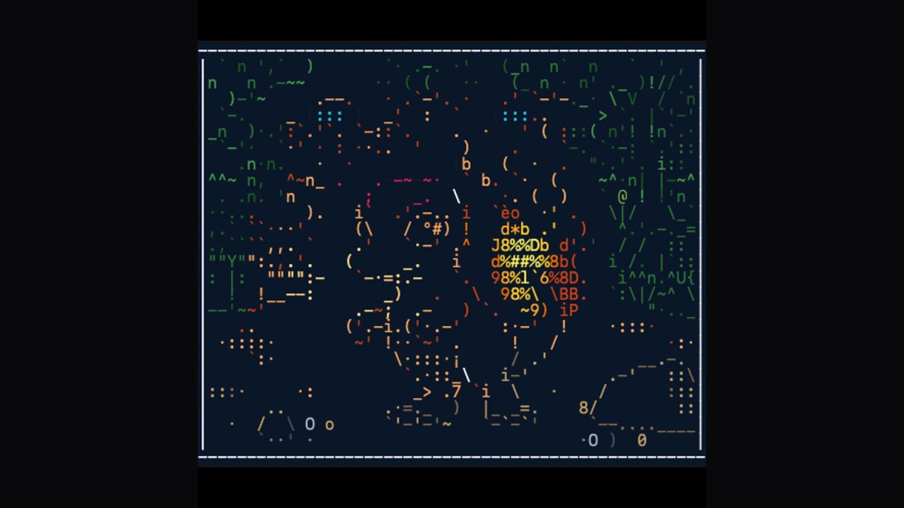 Character portrait with a fine cell grid