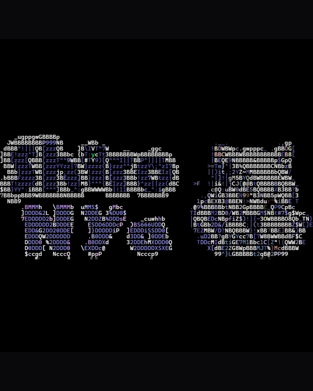 Character lettering from a public ASCII Motion project