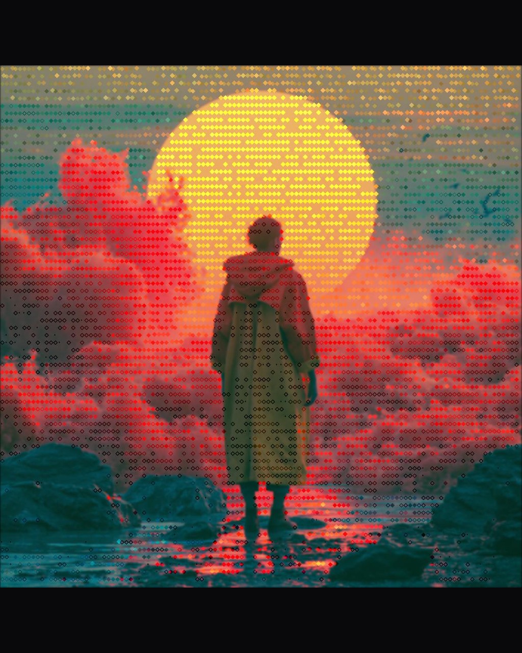 Sunset character landscape
