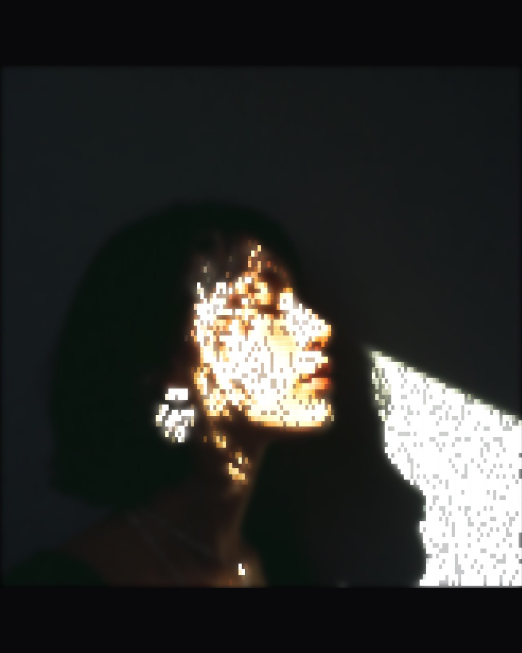 Portrait rendered with dense block glyphs