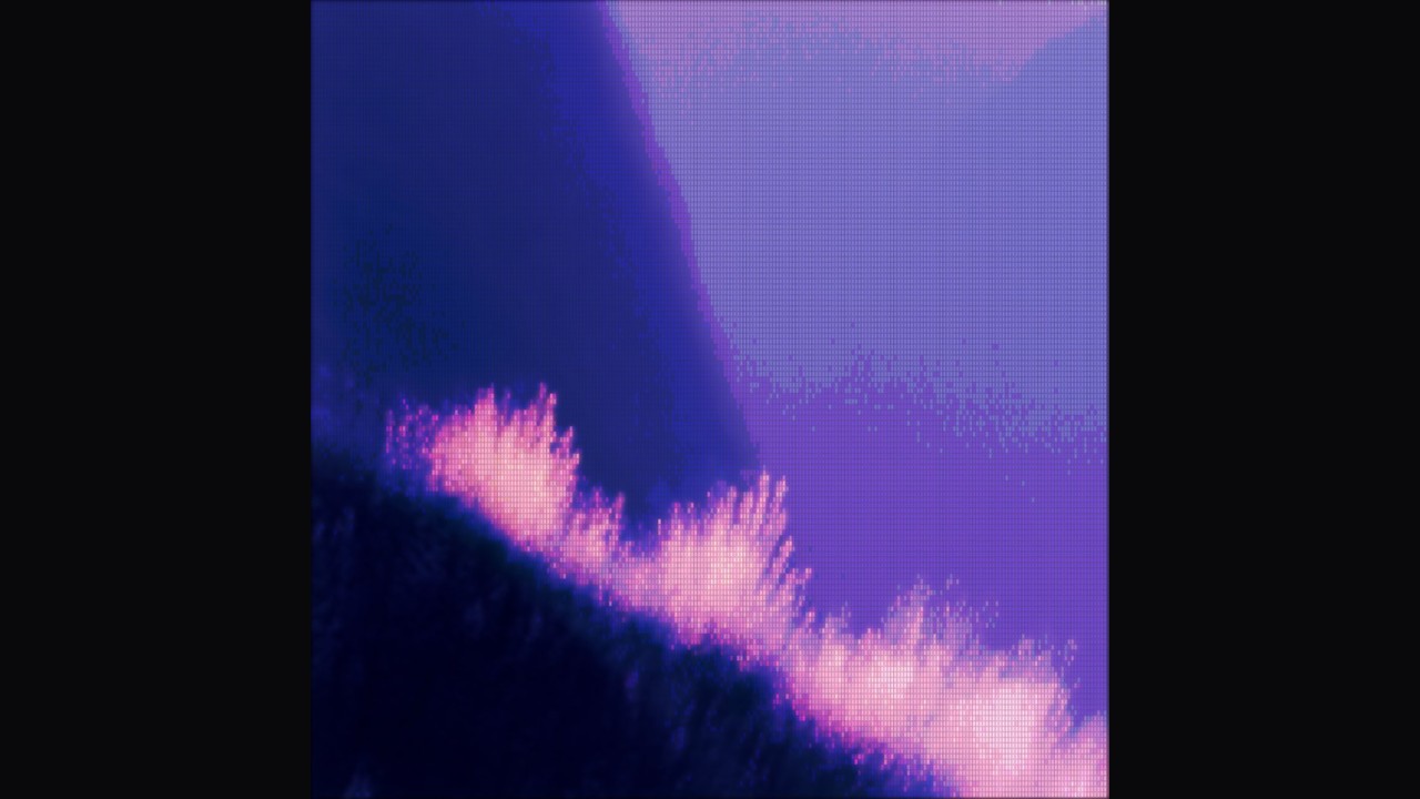 Purple pixel mountain